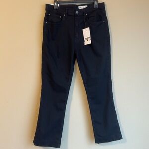 Zara high rise slim fit cropped bootcut jeans